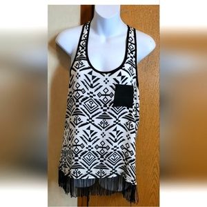 Cowgirl Up Woman Top With Fringe Size Small